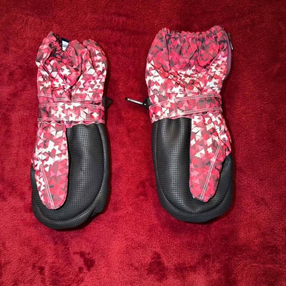 Hestra Kids Primaloft Insulated Winter Mittens‎ Pink Red Geometric Print Size 5